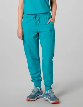 Womens Jogger Scrub Pants - Teal