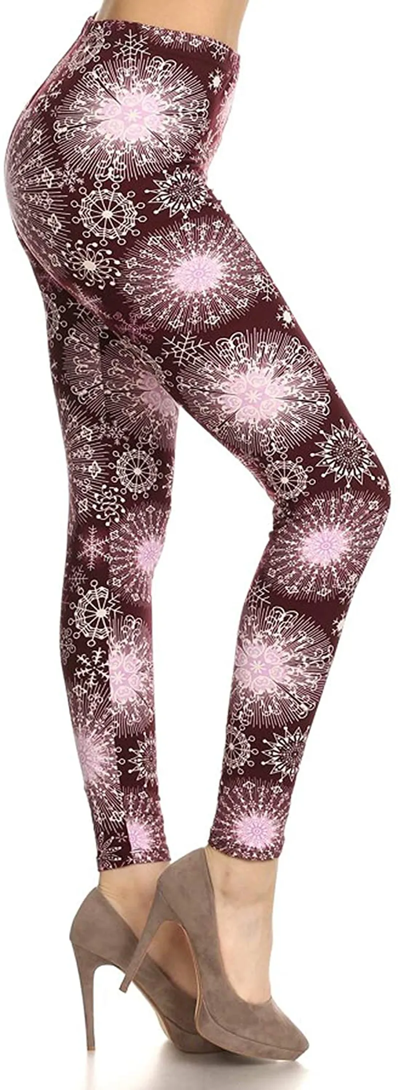 Women's Ultra Soft Christmas Reindeer Santa Snowman Holiday Printed Fashion Leggings BAT22