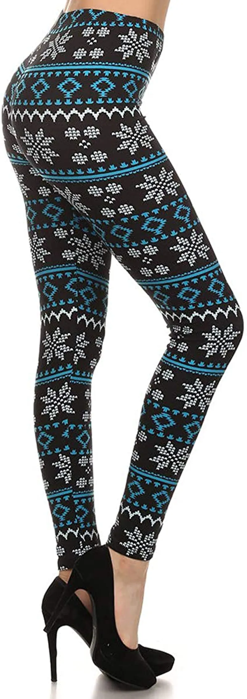 Women's Ultra Soft Christmas Reindeer Santa Snowman Holiday Printed Fashion Leggings BAT22