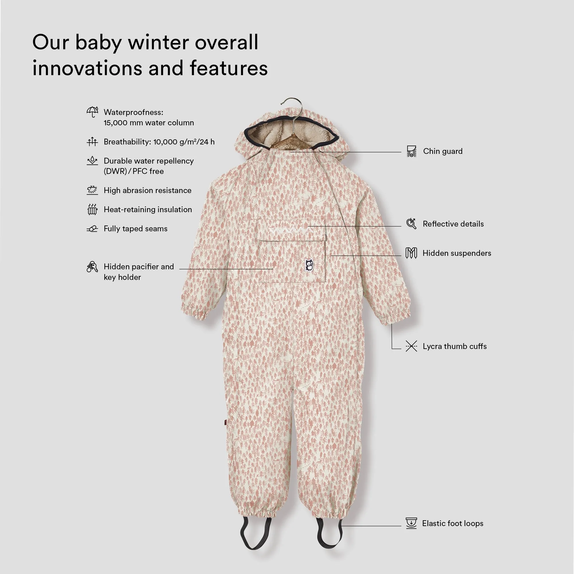 Zack baby winter overall "Forest"